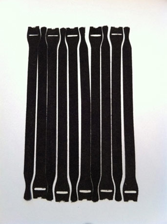 velcro - attache câble scratch 25x300mm - noir - lot de 10 (neuf