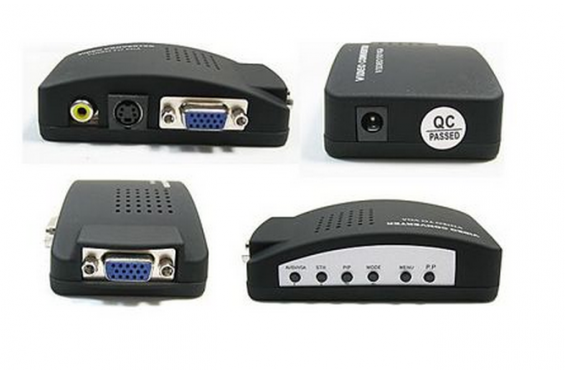Adaptateur convertisseur vidéo RCA S-vidéo vers VGA pour PC (Neuf) Adaptateur convertisseur vidéo RCA S-vidéo vers VGA pour PC (Neuf)