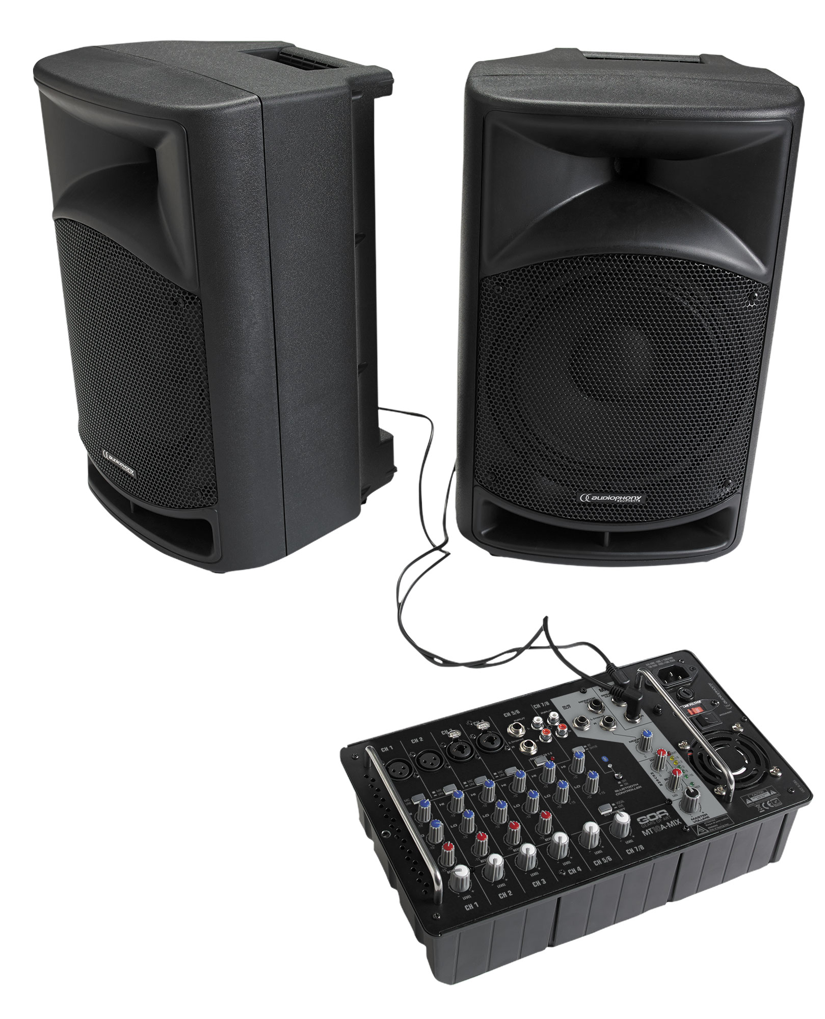 AUDIOPHONPY MT10Sys Système amplifié avec 2 enceintes passives MT10P 10