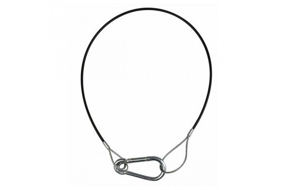 Élingue acier câble 3/4mm - 40cm avec revêtement noir PVC et mousqueton - 30 Kg (Neuf) Élingue acier câble 3/4mm - 40cm avec revêtement noir PVC et mousqueton - 30 Kg (Neuf)