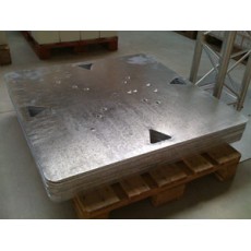 Square base galvanized steel - 1x1m - 40kg (Used)