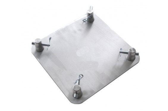 Embase carr&eacute;e pour structure 290 avec 4 demi manchons m&acirc;le  compatible Prolyte, ASD (Neuf)