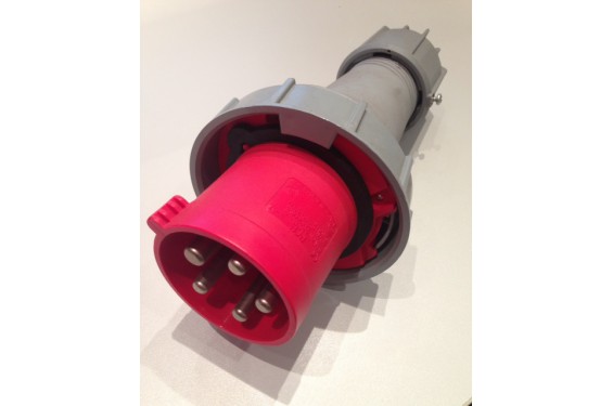 PCE - Prise M&acirc;le rouge CEE 380V - 63A - 5 contacts (Neuf)