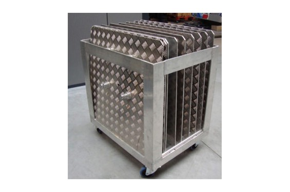 Embase antid&eacute;rapante damier en aluminium - 1mx1m - 15Kg (Neuf)