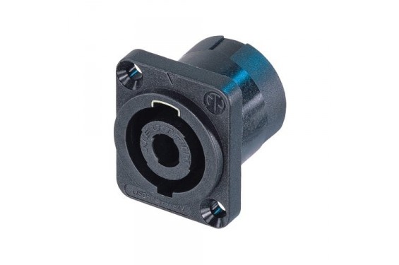 NEUTRIK - Embase Speakon 4 p&ocirc;les  s&eacute;rie D Noire NL4MP (Neuf)