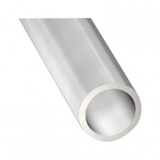 Profilé rond en aluminium 50mm - Livré avec 2 bouchons - Longueur 2m  (Neuf)