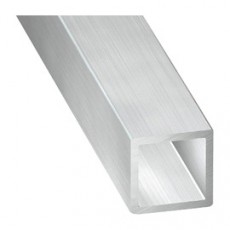 Profilé carré aluminium 40x40mm  - Epaisseur 3mm - Livré avec 2 bouchons - Longueur 0,5m (Neuf)
