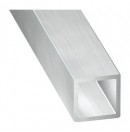 Aluminium square tube 40x40mm - thickness 3mm - Lenght 0,50m - delivered with 2 caps (new)