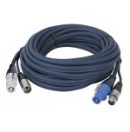 Powercon extension (white)  powercon (blue) and XLR - 10m (New)
