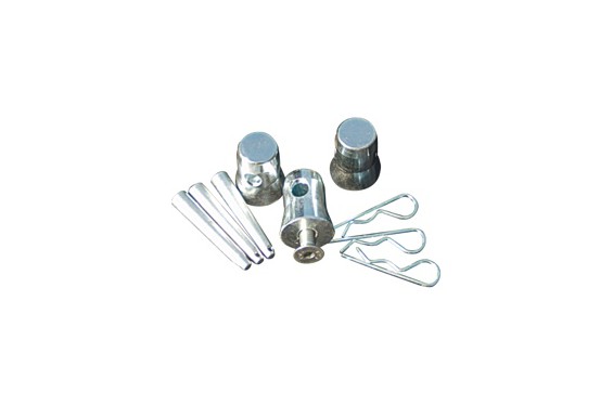 Kit de 3 demi-manchons acier + 3 goupilles + 3 betas compatible ASD et Prolyte (Neuf)