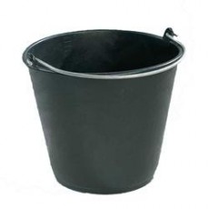 Black Bucket construction 20L - diameter 350mm - Height 310mm (New)