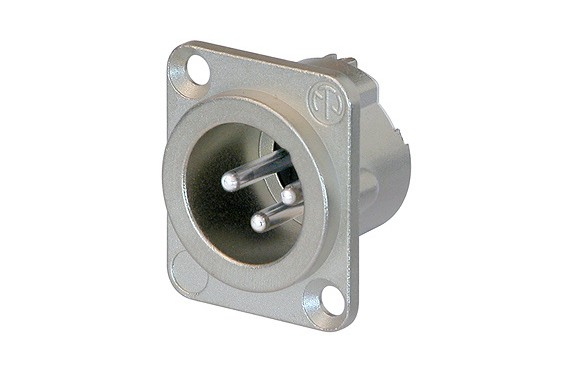 NEUTRIK - Embase m&acirc;le XLR 3 p&ocirc;les Chrome NC3MDLX (Neuf)