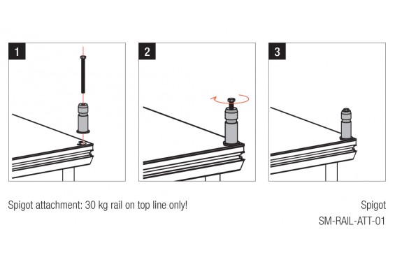 PROLYTE - Fixing guardrail - Barrier 30kg/m for pro riser (New)
