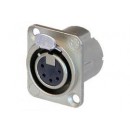 NEUTRIK - Embase femelle XLR 5 pôles série D Chrome NC5FDLX (Neuf)