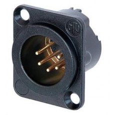 NEUTRIK - Male XLR base 5 pin black series D gold contacts NC5MDLXB (New)