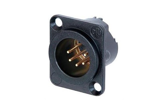 NEUTRIK - Male XLR base 5 pin black series D gold contacts NC5MDLXB (New)
