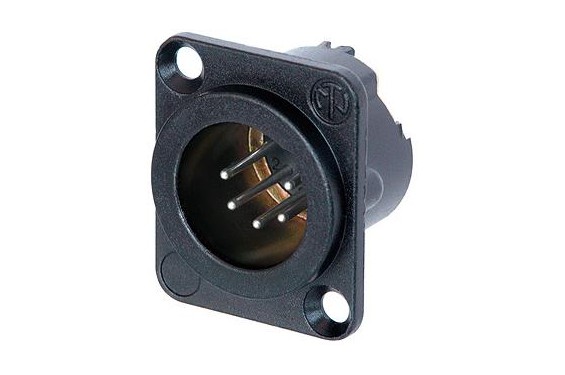 NEUTRIK - Male XLR base 5 pin black series D NC5MDLXBAG (New)