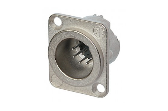 NEUTRIK- Embase m&acirc;le XLR 6 p&ocirc;les s&eacute;rie D Chrome NC6MDLX (Neuf)