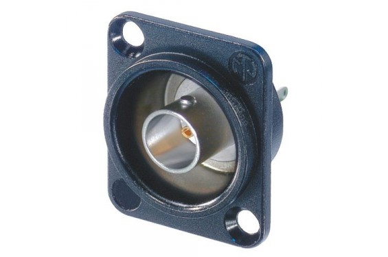 NEUTRIK - Embase femelle BNC ch&acirc;ssis &agrave; souder s&eacute;rie D Noire NBB75DFGB (Neuf)