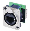 NEUTRIK - Embase RJ45 traversée de panneau série D Chrome NE8FDP (Neuf)