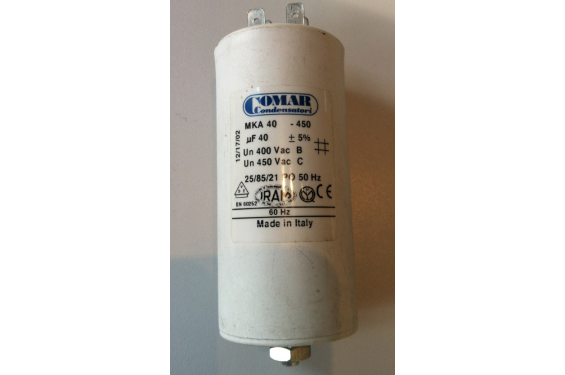 Condenser 250V AC / 40μF double lugs (New)