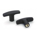 Écrou en T / Poignée de serrage plastique Noir M10 (Neuf)