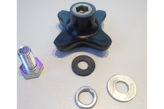 Complete kit nut Star / Black Plastic handle clamp M10 (New)