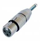 PROCAB - Adaptateur XLR Femelle vers Jack Mâle mono 6.35mm (Neuf)