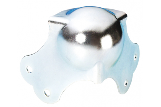 ADAM HALL - Coin Boule grand mod&egrave;le - d&eacute;coup&eacute; 2 pattes - 1.5mm acier pour flight-case (Neuf)