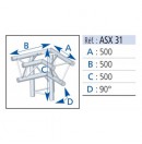 ASD - SX290 - Angle 3D ASX31 - 90° Pied droit - Kit de connexion non fourni (Neuf)