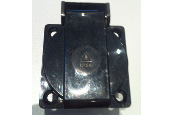 SHOWTEC - Embase Femelle avec clapet 250V - 16A 2 contacts - Noir (Neuf)