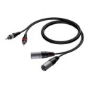 PROCAB - Cable 2xXLR Male to 2xRCA Male - 1,5m (New)