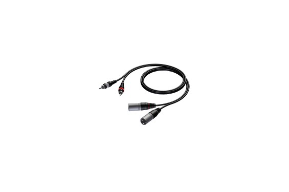 PROCAB - Cable 2xXLR Male to 2xRCA Male - 3m (New)
