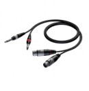 PROCAB - Cable 2xXLR to 2xJack Male - 3m (New)
