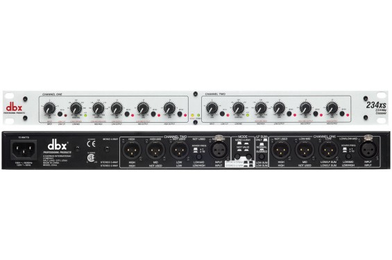 DBX - 234XS Stereo 2/3 way, mono 4-way crossover with XLR connectors (New)