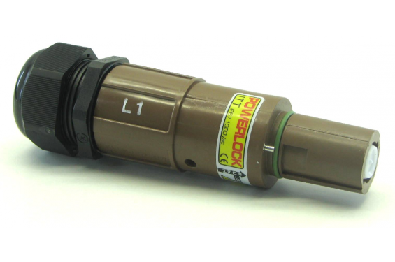 Power-Lock - Fiche line drain 400A Phase 1 marron - PG29 - 19-28mm (Neuf)