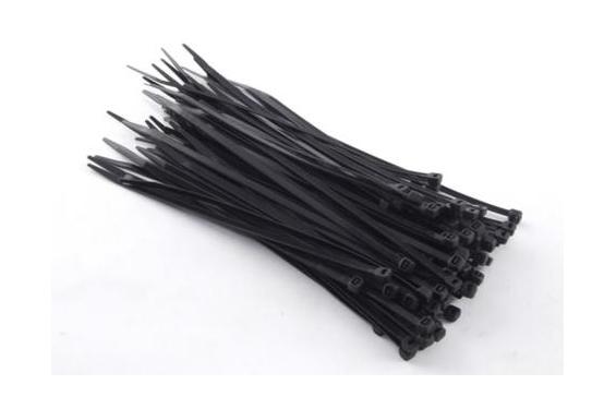 100 colliers de cablage réutilisable polyamide 6.6, noir - 7.6 x
