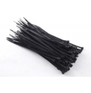 Colliers de serrage / Colsons en polyamide - 7.6x200mm noir - 100 pièces (Neuf)