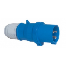 BALS - Male blue Plug CEE 230V - 16A - 3 contacts (New)