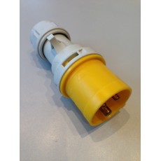 BALS - Yellow Male Plug CEE 110V - 16A - 3 contacts P17 (New)