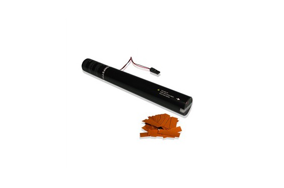 Canon à confettis électrique à usage unique - 50cm - Orange  (Neuf)
