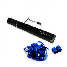 MAGIC FX - Canon à serpentins métalliques électrique à usage unique - 50cm - Bleu (Neuf)