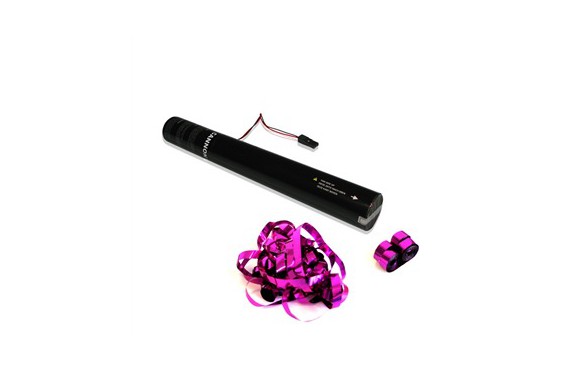 MAGIC FX - Canon à serpentins métalliques électrique à usage unique - 50cm - Rose (Neuf)