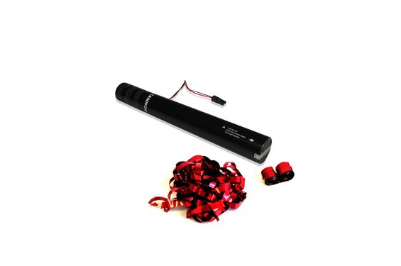 MAGIC FX - Canon à serpentins métalliques électrique à usage unique - 50cm - Rouge (Neuf)