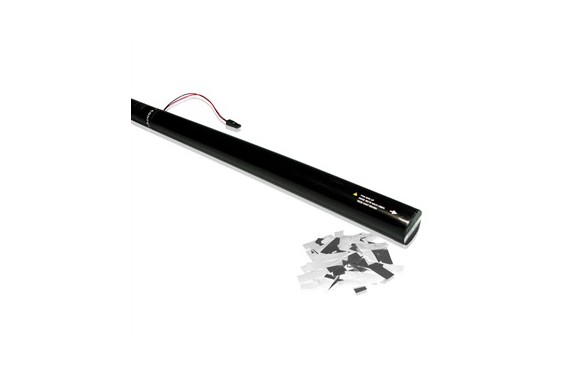 MAGIC FX - Canon &agrave; confettis &eacute;lectrique &agrave; usage unique - 80cm - Blanc et Argent (Neuf)