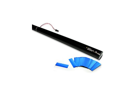 Canon &agrave; confettis m&eacute;talliques &eacute;lectrique &agrave; usage unique - 80cm - Bleu (Neuf)