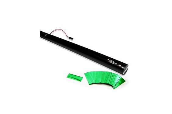Canon &agrave; confettis m&eacute;talliques &eacute;lectrique &agrave; usage unique - 80cm - Vert (Neuf)