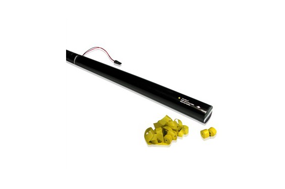 Canon &agrave; serpentins &eacute;lectrique &agrave; usage unique - 80cm - Jaune (Neuf)