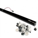 Canon à serpentins électrique à usage unique - 80cm - Blanc et Argent (Neuf)