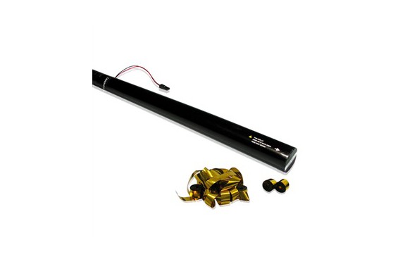 Canon &agrave; serpentins m&eacute;talliques &eacute;lectrique &agrave; usage unique - 80cm - Or (Neuf)